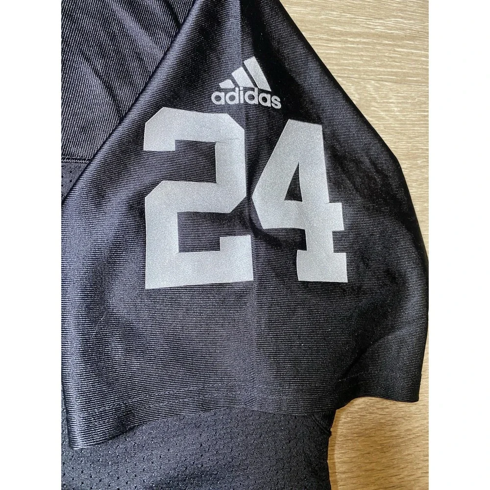 Men Size XL Vintage NFL Adidas Oakland Raiders Charles Woodson #24 Jersey Mesh